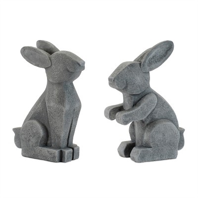 Modern Sitting Bunny Figurine (Set of 2)