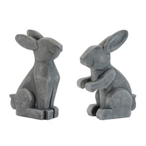 Modern Sitting Bunny Figurine (Set of 2) - 1 of 3