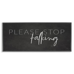 Stupell Industries Sassy Please Stop Talking Framed Giclee Art, Black, 30" x 13" - 1 of 4