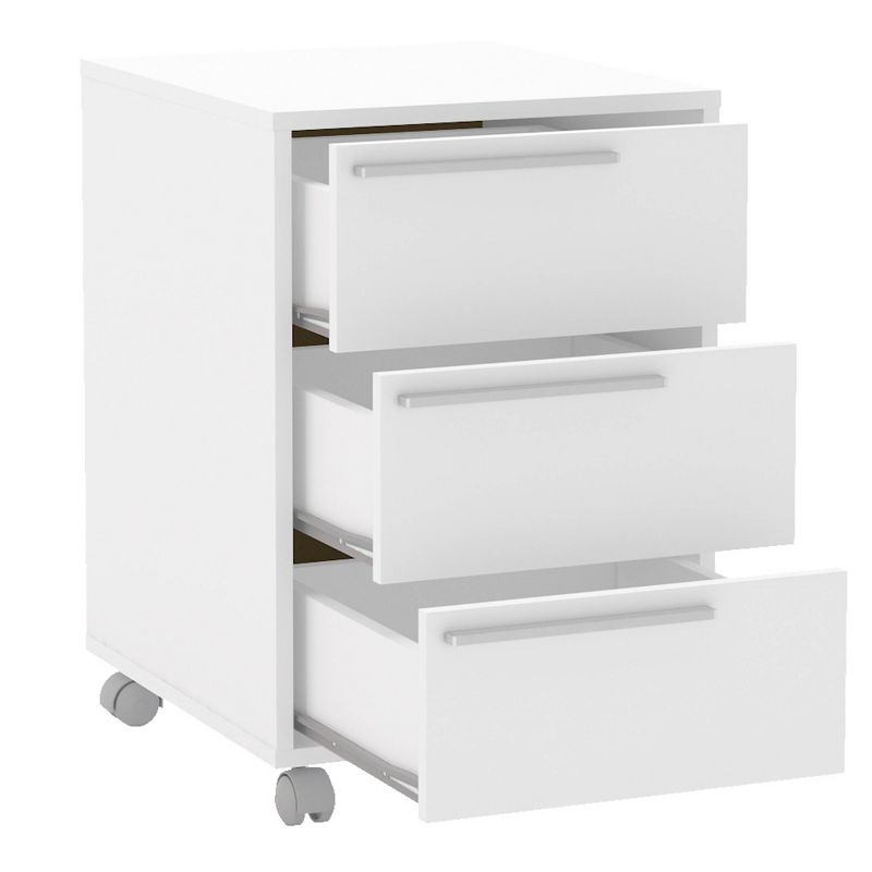 Maia 3 Drawer File Cabinet White - Polifurniture, 3 of 16