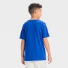 Boys' Los Angeles Dodgers Oversized Short Sleeve Graphic T-Shirt - Blue - 3 of 4