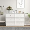 NicBex 6 Drawers Double Dresser for Bedroom,Chest of Drawers with Crystal Knobs Design,Modern Freestanding Dresser,Storage Dressers for Bedroom - 2 of 4