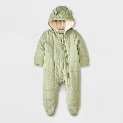 Cat Jack Brandclub Baby Bunting Puffer Snowsuit Cat Jack Olive Green 3M