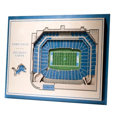 Detroit Lions 3D StadiumViews Picture Frame