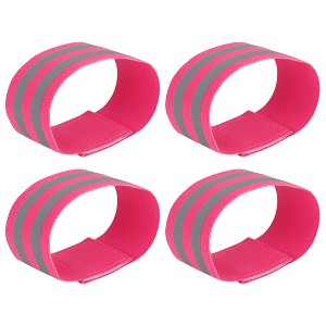 Unique Bargains Elastic High Visibility Night Cycling Bracelet Reflective Armbands 4 Pcs - 1 of 4