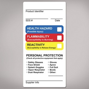 Avery HMIS Secondary Container Labels, Waterproof, Chemical Resistant, Preprinted, Handwrite-Only, 4" x 2", 20 HMIS Labels - 1 of 4