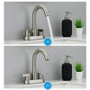 Silver 2-Handle Centerset Lavatory Faucet with Integrated Pop-Up Drain, 4" Vanity Compatible, for 3-Hole Bathroom Sink Installation - 3 of 4