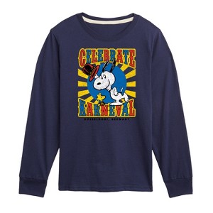 Boys' - Peanuts - Snoopy Celebrate Karneval Long Sleeve Graphic T-Shirt - 1 of 4