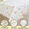 PiccoCasa Bi-color Rose Printed Vinyl Water Oil Resistant Rectangle Tablecloths Multicolored 41" x 60" - 4 of 4