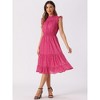 Allegra K Women's Sleeveless Smocked Waist Gilding Metallic Stars Chiffon Party Dress - 4 of 4