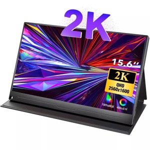UPERFECT 16" 2.5K Portable Monitor 2560*1600 IPS Display, 400nits, 1500:1, 60Hz, USB-C, Smart Cover - 1 of 4