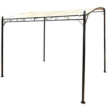 The Lakeside Collection Sunshade Awning Gazebo with Polyester Shade, Steel Stand 1 Pieces