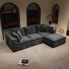 108.3'' Plush Corduroy Modular Sectional Sofa with 4PC Free Combination and Chaise, No-Assembly Design - 3 of 4
