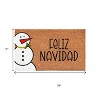 HomeRoots 17" X 29" Brown White And Black Christmas Outdoor Coir Door Mat - 3 of 4