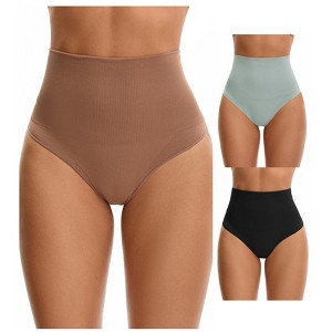 INSPIRE CHIC 3 Packs Women's Shapewear Tummy Control High Waist Shaping Panties Body Shaper Underwear - 1 of 4