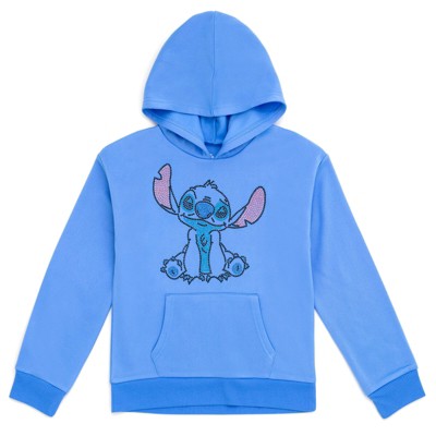 Disney Lilo & Stitch Girls French Terry Pullover Crossover Hoodie Little Kid to Big Kid