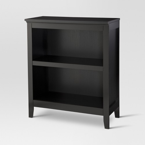 Carson 36 2 Shelf Bookcase Black, Carson Horizontal Bookcase With Adjustable Shelves Threshold