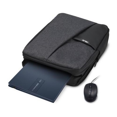 ASUS Vivobook 14" FHD Laptop Intel Core 5 120U 8GB RAM 512GB SSD Quiet Blue with Wired Optical Black Mouse + Black Backpack