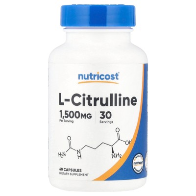 Nutricost L-Citrulline, 1,500 mg, 60 Capsules (750 mg per Capsule)