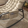 Racxily Rocking Chair with Storage - All-Season Comfort Lounge Recliner Ergonomic Breathable Rocking Chair for Bedroom/Living Room/Patio/Garden - 4 of 4