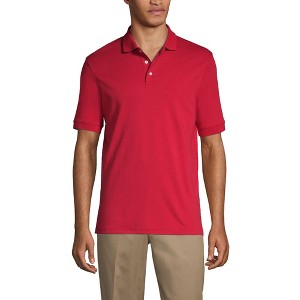 Lands' End School Uniform Men's Long Sleeve Interlock Polo Shirt - 1 of 4