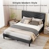 Tangkula Twin / Full / Queen Size Bed Frame w/ Tufted Headboard & Wooden Slats Easy Assembly - 4 of 4