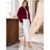 INSPIRE CHIC Women's Formal Evening Cocktail Bridal Wedding Elegant Faux Fur Jacket - 2 of 4