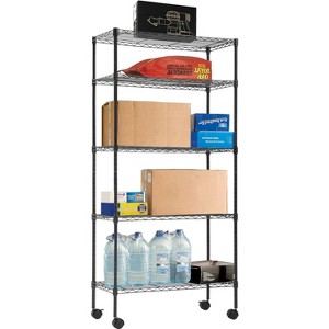 FDW 5 Tier Wire Rack With Casters Unit Heavy Duty Storage Rack Metal Rack Garage Organizer Wire Rack - 1 of 4