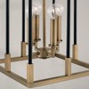 Capital Lighting Bleeker 4 - Light Chandelier in  Aged Brass, Black - 2 of 4