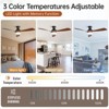 52'' Ceiling Fans with Lights and Remote Low Profile Ceiling Fan Dimmable LED Quiet DC Motor Flush Mount Ceiling Fan for Indoor Outdoor Bedroom Patio - 2 of 4
