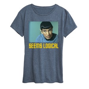 Women's - Star Trek - Spoc Seems Logical Short Sleeve Graphic T-Shirt - 1 of 4