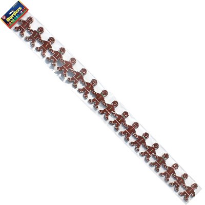Hygloss Grade Toddler - 12 Gingerbread Men Classroom Border Brown 12/Pack HYG33608