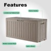 CAVINAS 75 Gallon All-Weather Storage Box,UV-Resistant Polypropylene Resin Deck Box with Wood Grain Design for Outdoor,Gardens,Patios - 3 of 4