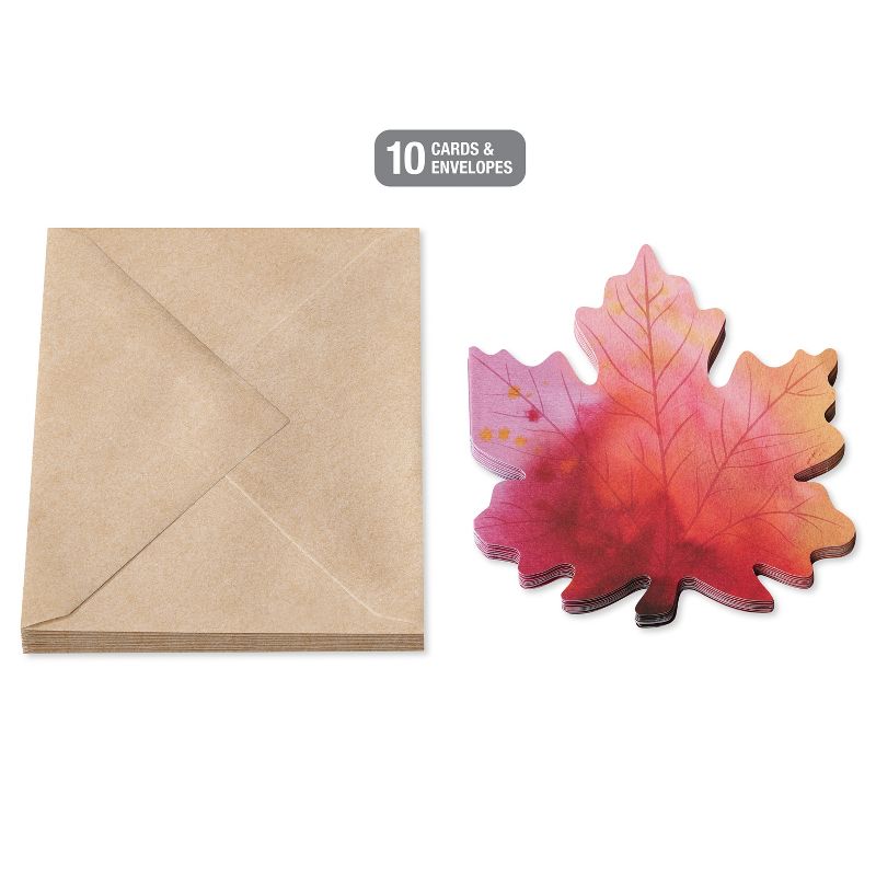 10ct Blank Fall Note Cards &#39;Leaf&#39;, 4 of 5