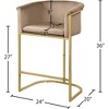 Meridian Furniture,Donatella Beige Velvet Stool - 4 of 4