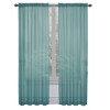 Kate Aurora Collections Turquoise Premium Semi Sheer Voile Curtain Pair - 52 in. W x 84 in. L - 2 of 3