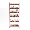 6 Tier Slim Rolling Storage Cart, Metal Mobile Shelving Unit, Lockable Utility Cart with Basket for Kitchen Bathroom Laundry Narrow Places - 3 of 4