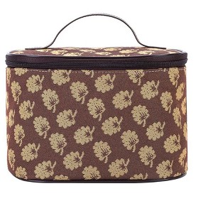 Signare USA Jane Austen Oak Brown Toiletry Vanity Bag - 1 of 4