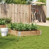 vidaXL Garden Planter Foldable Flower Box Pot Outdoor Patio Solid Wood Pine - Natural 39.4" x 39.4" x 8.5" - 2 of 4