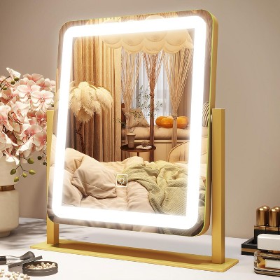LED Makeup Mirror, Lighted Makeup Mirror with Lights, Smart Touch Control Dimmable 3 Modes Light