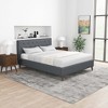 Queen Size Upholstered Platform Bed with Headboard for Bedroom - 2 of 4