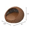 THE LICKER STORE Fiora 19.5" x 18" Modern Circular Faux Wicker Pet Bed with Machine-Washable Cushion - 4 of 4