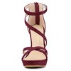 Allegra K Women's Back Zipper Platform Stiletto Heels Ankle Strap Sandals - 3 of 4