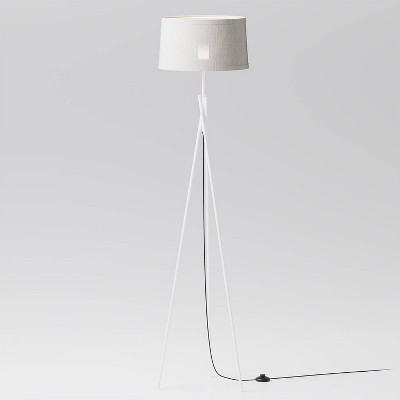 Infibrite 66" Sleek Crossed Legs Floor Lamp with Fabric Shade: Minimalist Design, E26 Bulb Compatible, Linen Cone Shade, ETL Listed