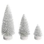 Vickerman Glitter Oval Pine Artificial Christmas Tree Set of 3