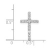 Black Bow Jewelry 14k White Gold 1/4 Ctw Diamond Latin Cross Slide Pendant, 11 x 18mm - 4 of 4