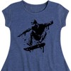 Girls' - Instant Message - Skateboarding Fit & Flair Cap Sleeve Graphic Dress - 2 of 4