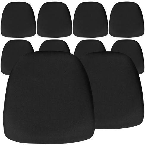 Flash furniture hard black cheap vinyl chiavari chair cushion