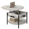 WOWLIVE 36"W Lift Top Coffee Table with Storage, Round Wood Cocktail Table for Living Room, CT003 - 4 of 4