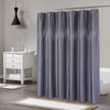 Grey Shimmer Faux Silk Fabric Shower Curtain with Chic Sparkle Crystal Design,72x72 Inches - 2 of 4